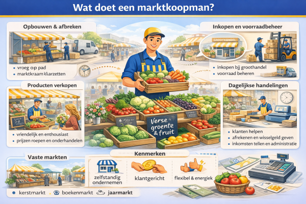 Alles over het beroep marktkoopman Wat doet een marktkoopman
